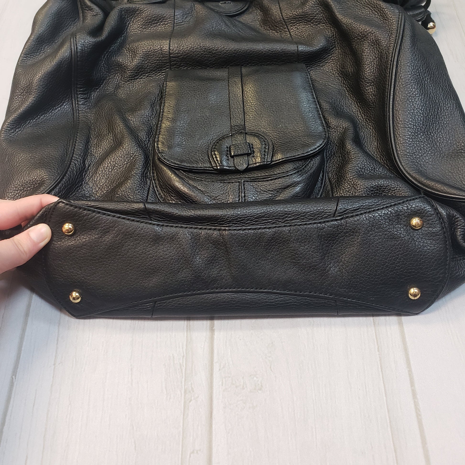 Handbag Leather By Isaac Mizrahi Live Qvc Size: Large