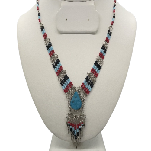 Multi Colored Beaded Tribal Style Necklace by Clothes Mentor