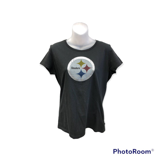 Steelers Top Short Sleeve Basic By Majestic  Size: L