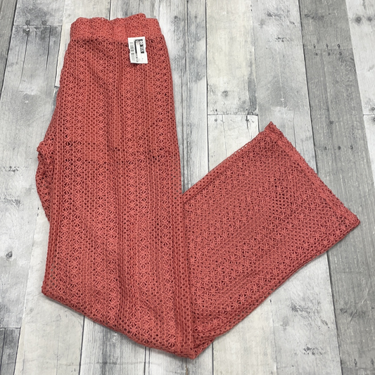 Zara Pants Coral Crochet Size M NEW